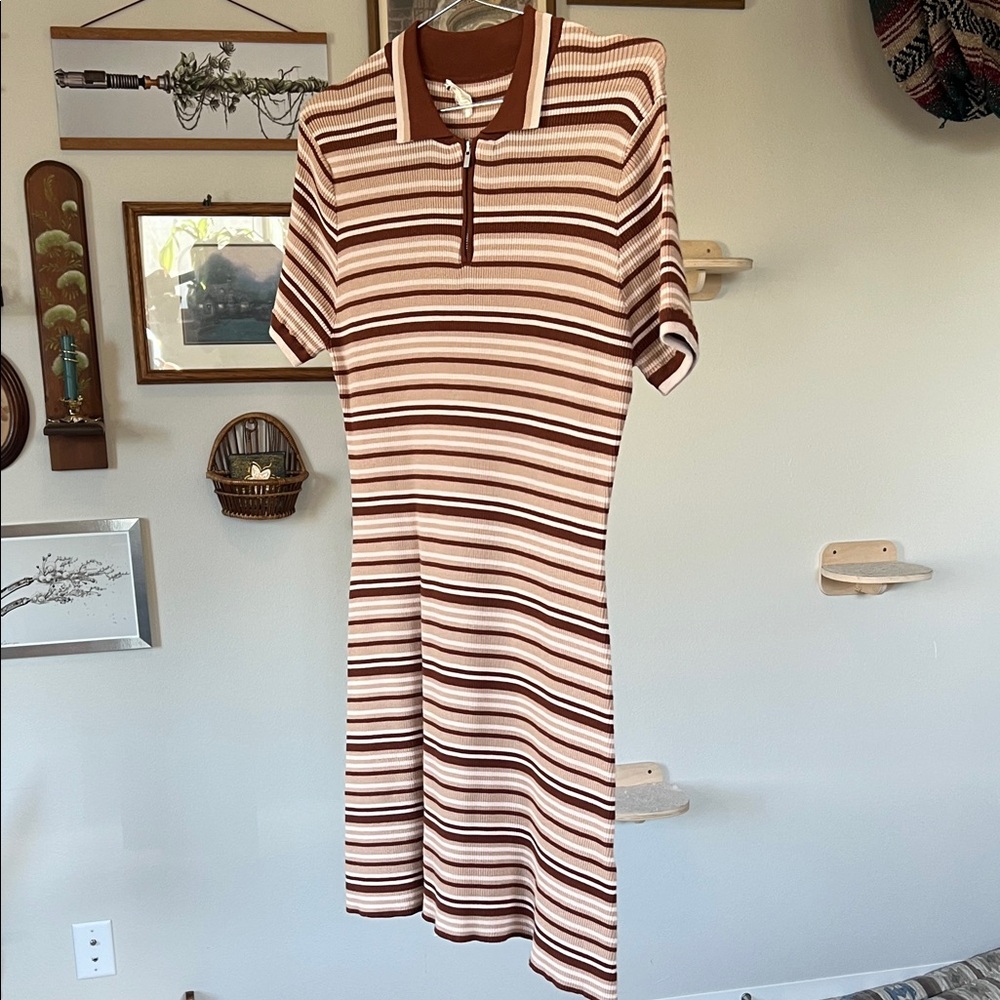 tea & cup Women's Ribbed Knit Mini Dress - Size L - Picture 3 of 7